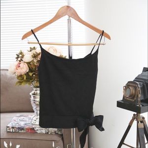 Banana Republic. Black Tank with Satin Bow